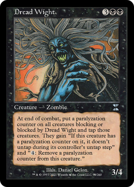 Dread Wight - At end of combat