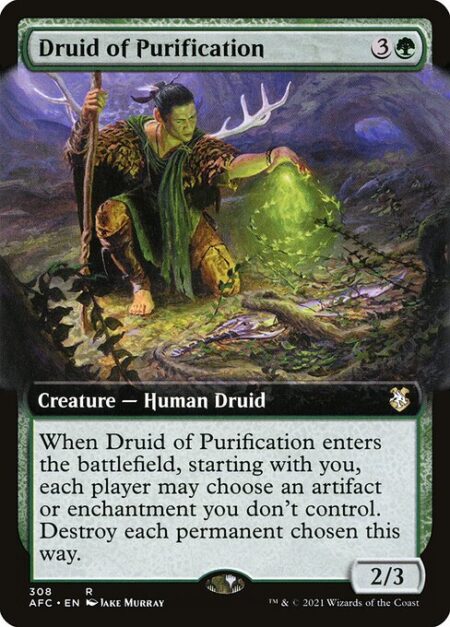 Druid of Purification - When Druid of Purification enters the battlefield