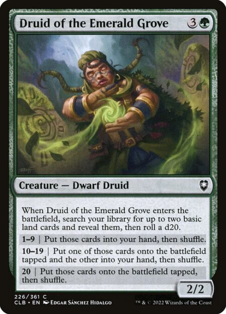 Druid of the Emerald Grove - When Druid of the Emerald Grove enters the battlefield