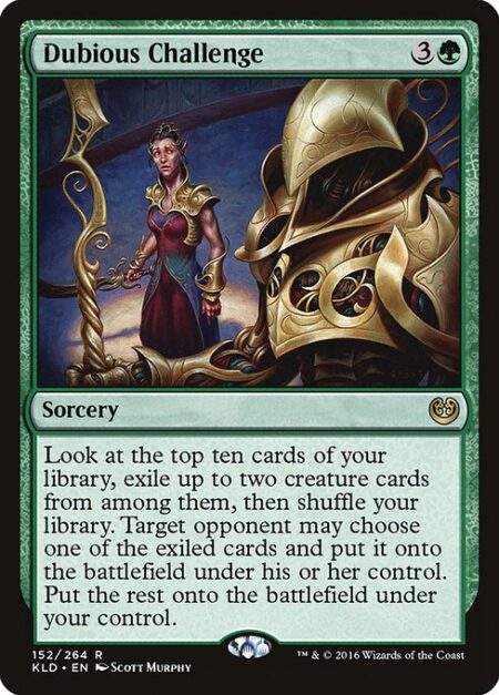 Dubious Challenge - Look at the top ten cards of your library