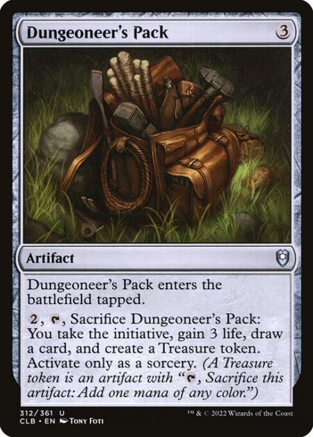 Dungeoneer's Pack - Dungeoneer's Pack enters the battlefield tapped.