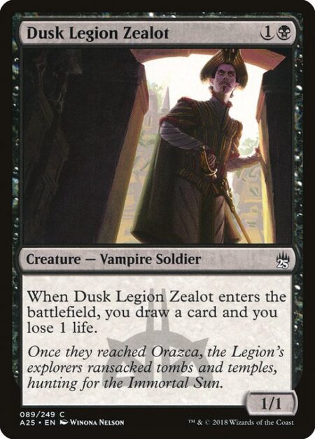 Dusk Legion Zealot - When Dusk Legion Zealot enters the battlefield