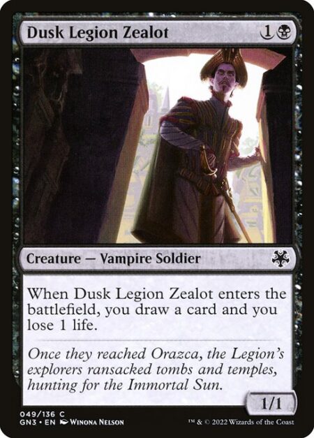 Dusk Legion Zealot - When Dusk Legion Zealot enters