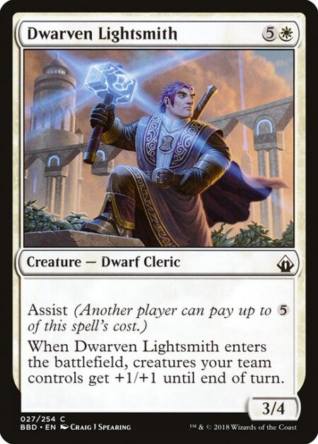 Dwarven Lightsmith - Assist (Another player can pay up to {5} of this spell's cost.)