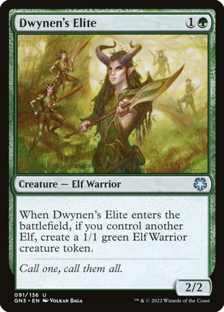 Dwynen's Elite - When this creature enters