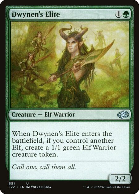 Dwynen's Elite - When Dwynen's Elite enters the battlefield