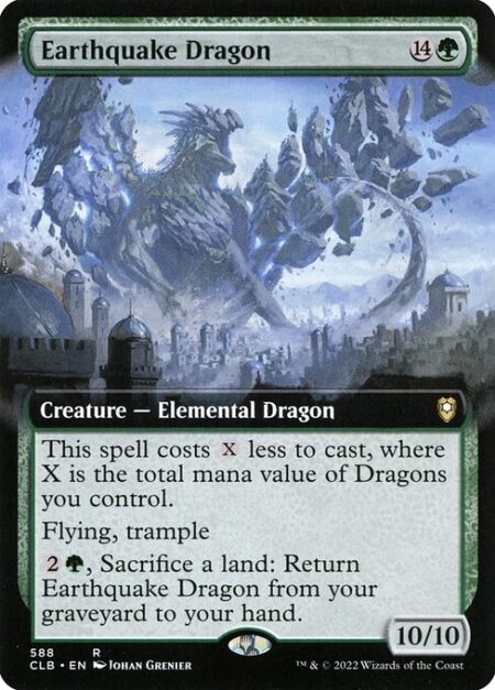 Earthquake Dragon - This spell costs {X} less to cast