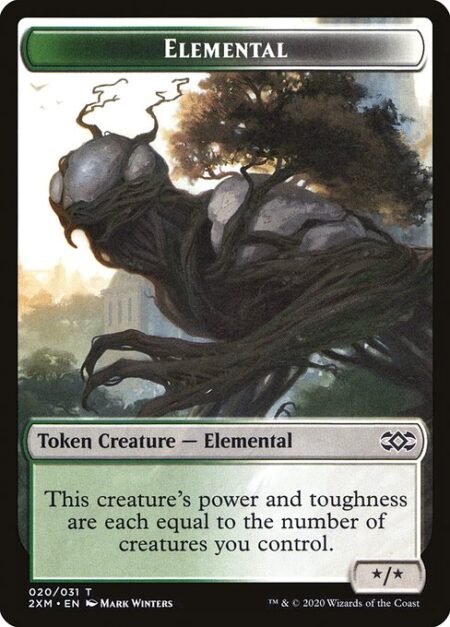Elemental - This creature's power and toughness are each equal to the number of creatures you control.