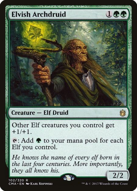 Elvish Archdruid - Other Elf creatures you control get +1/+1.