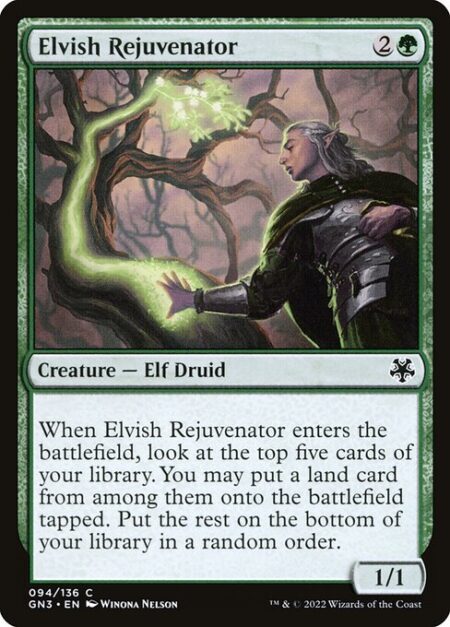 Elvish Rejuvenator - When Elvish Rejuvenator enters the battlefield