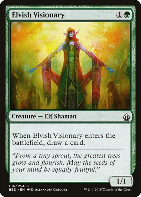 Elvish Visionary - When Elvish Visionary enters the battlefield