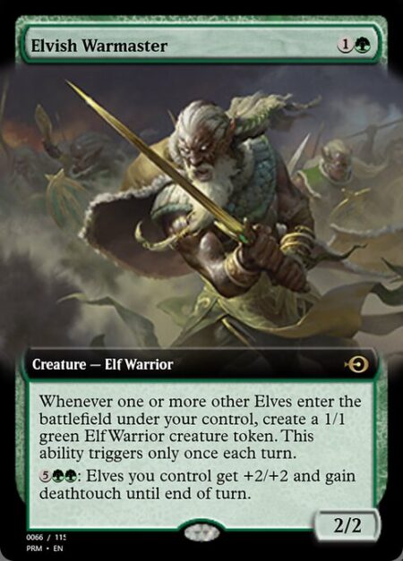 Elvish Warmaster - Whenever one or more other Elves enter the battlefield under your control