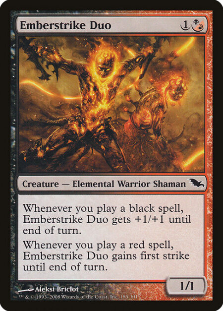 Emberstrike Duo - Whenever you cast a black spell