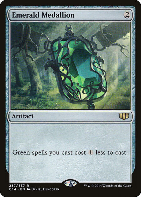 Emerald Medallion - Green spells you cast cost {1} less to cast.