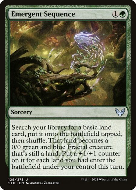 Emergent Sequence - Search your library for a basic land card