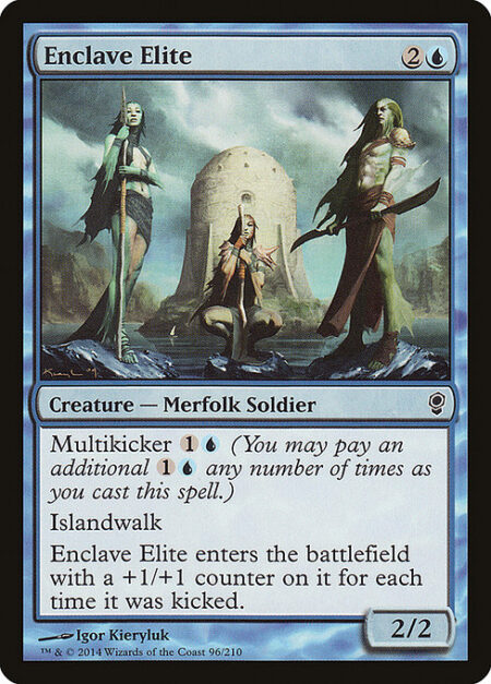 Enclave Elite - Multikicker {1}{U} (You may pay an additional {1}{U} any number of times as you cast this spell.)