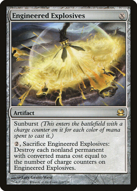 Engineered Explosives - Sunburst (This enters the battlefield with a charge counter on it for each color of mana spent to cast it.)