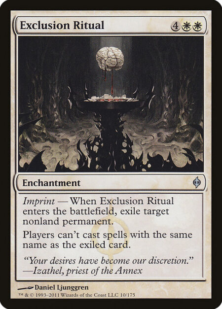 Exclusion Ritual - Imprint — When Exclusion Ritual enters the battlefield