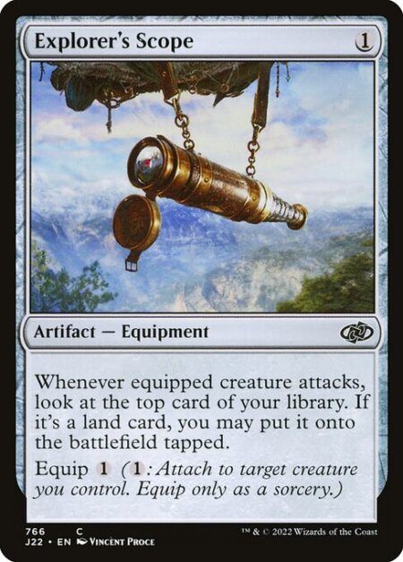 Explorer's Scope - Whenever equipped creature attacks