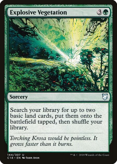 Explosive Vegetation - Search your library for up to two basic land cards