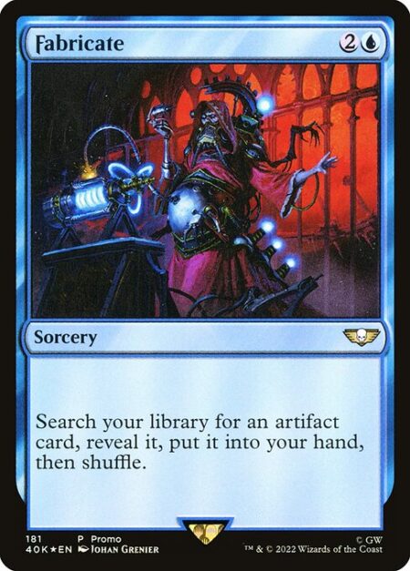 Fabricate - Search your library for an artifact card