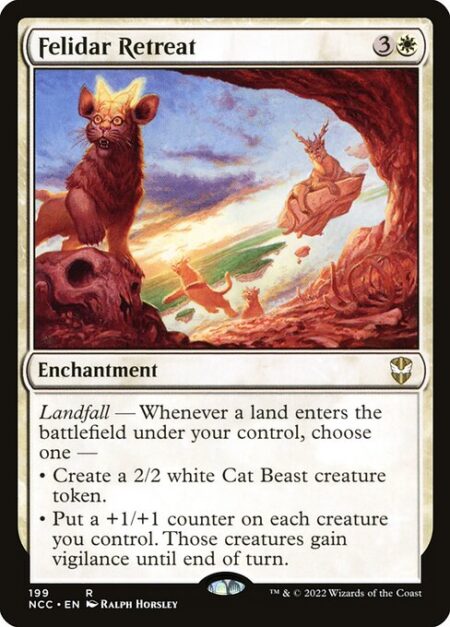 Felidar Retreat - Landfall — Whenever a land you control enters