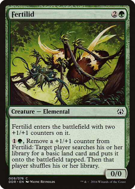 Fertilid - Fertilid enters the battlefield with two +1/+1 counters on it.