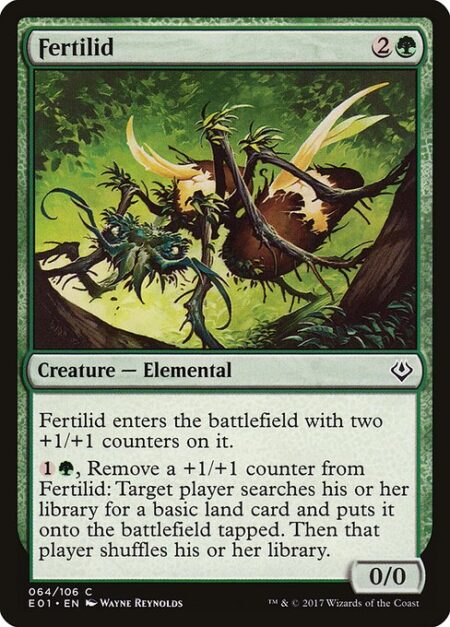 Fertilid - Fertilid enters the battlefield with two +1/+1 counters on it.