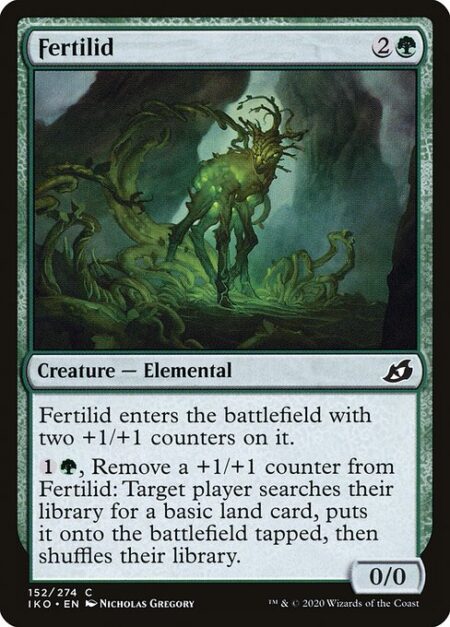 Fertilid - Fertilid enters the battlefield with two +1/+1 counters on it.