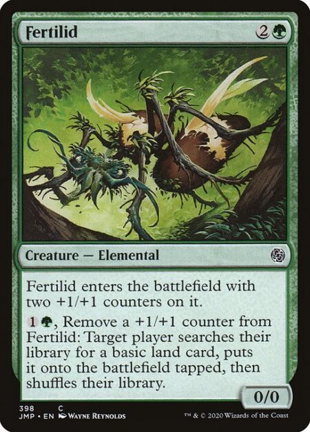 Fertilid - Fertilid enters the battlefield with two +1/+1 counters on it.