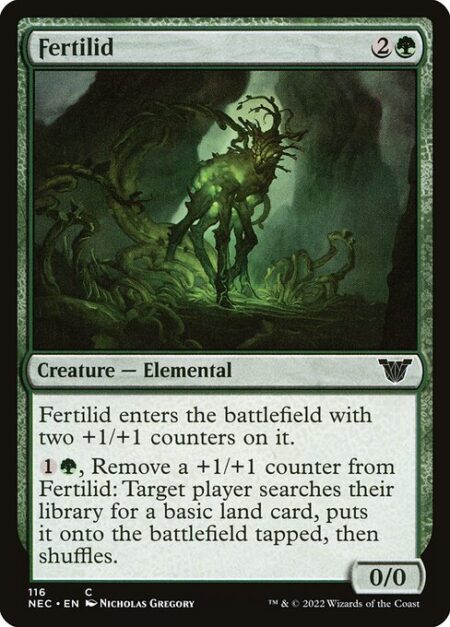 Fertilid - Fertilid enters the battlefield with two +1/+1 counters on it.