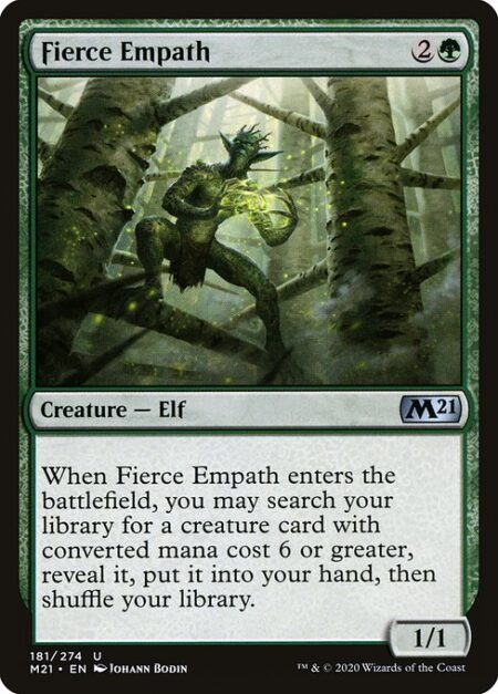 Fierce Empath - When Fierce Empath enters the battlefield