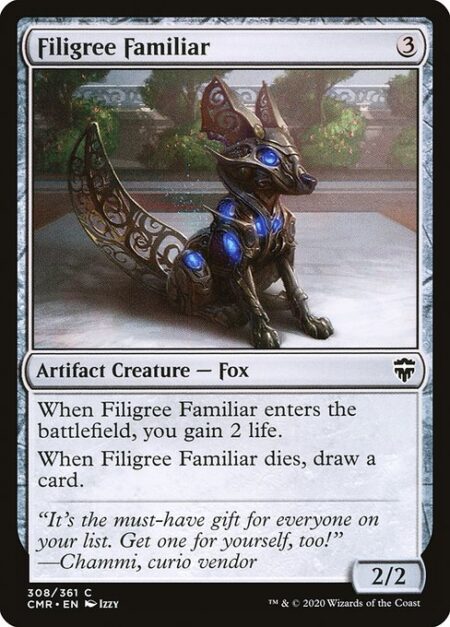 Filigree Familiar - When Filigree Familiar enters the battlefield