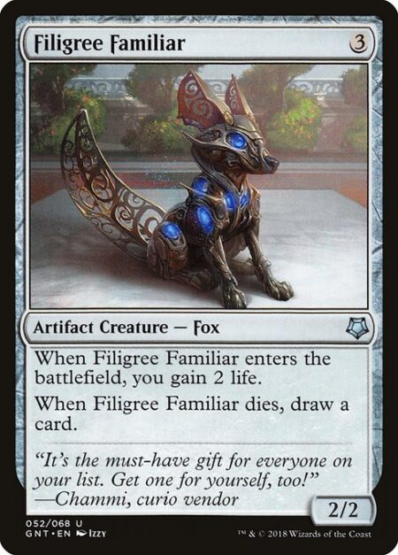 Filigree Familiar - When Filigree Familiar enters the battlefield