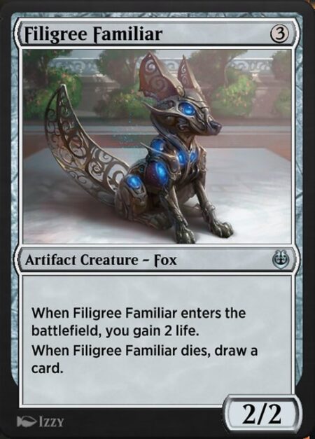 Filigree Familiar - When Filigree Familiar enters the battlefield