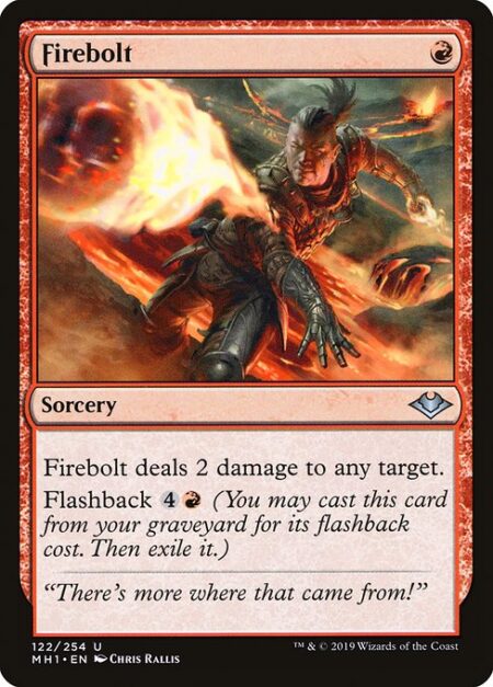 Firebolt - Firebolt deals 2 damage to any target.