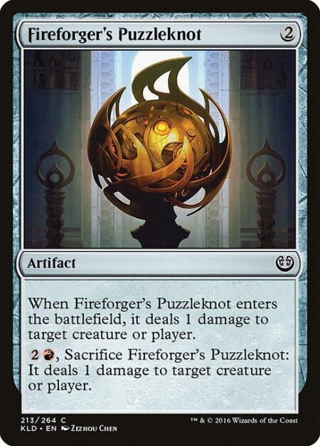 Fireforger's Puzzleknot - When Fireforger's Puzzleknot enters the battlefield