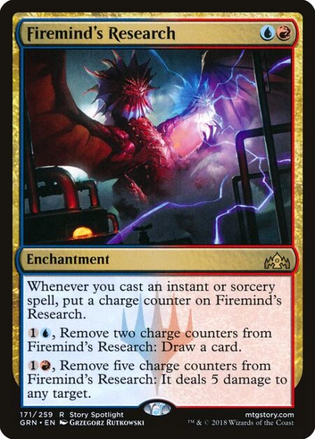 Firemind's Research - Whenever you cast an instant or sorcery spell