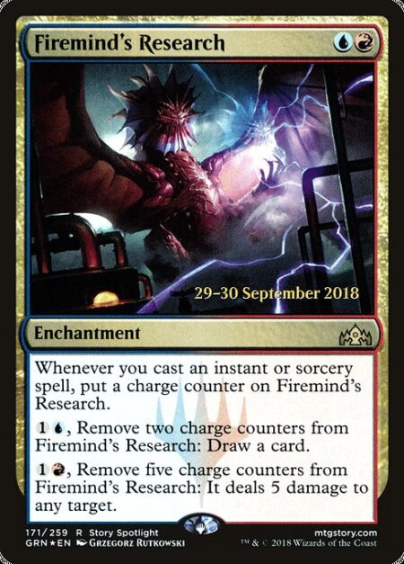 Firemind's Research - Whenever you cast an instant or sorcery spell