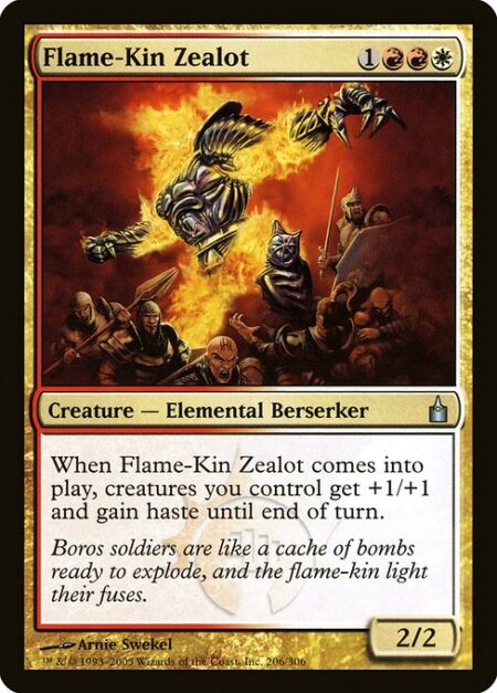 Flame-Kin Zealot - When Flame-Kin Zealot enters the battlefield