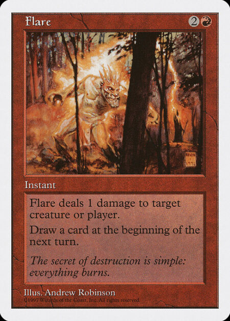 Flare - Flare deals 1 damage to any target.