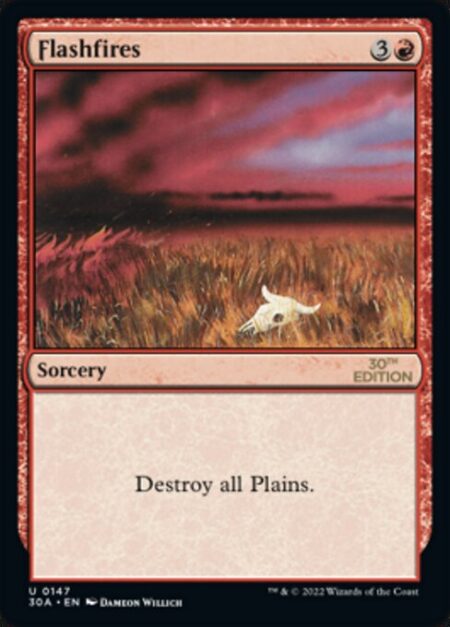 Flashfires - Destroy all Plains.