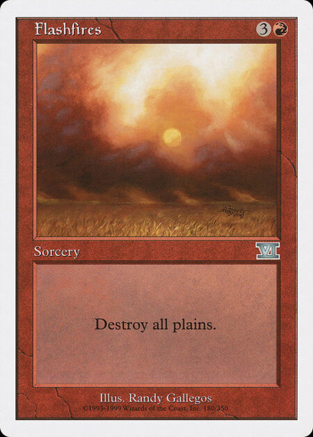 Flashfires - Destroy all Plains.