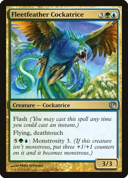 Fleetfeather Cockatrice - Flash (You may cast this spell any time you could cast an instant.)
