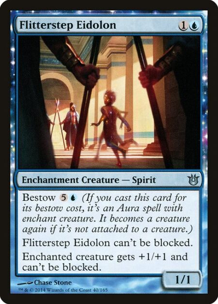 Flitterstep Eidolon - Bestow {5}{U} (If you cast this card for its bestow cost