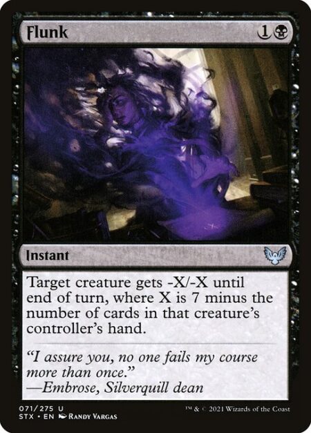 Flunk - Target creature gets -X/-X until end of turn