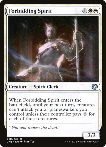 Forbidding Spirit - When Forbidding Spirit enters the battlefield