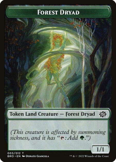 Forest Dryad - (This creature is affected by summoning sickness