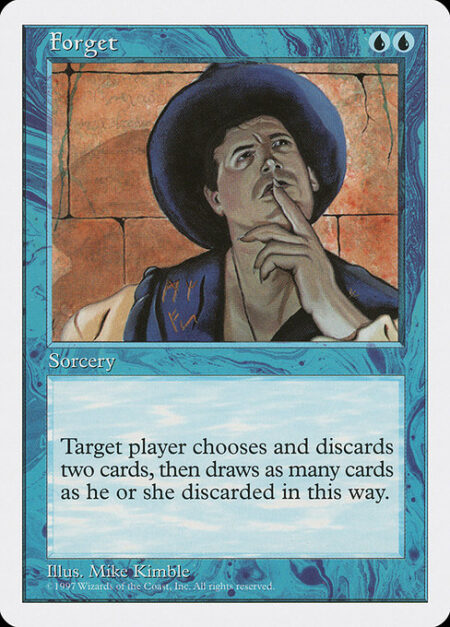 Forget - Target player discards two cards