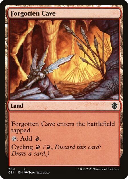 Forgotten Cave - Forgotten Cave enters tapped.